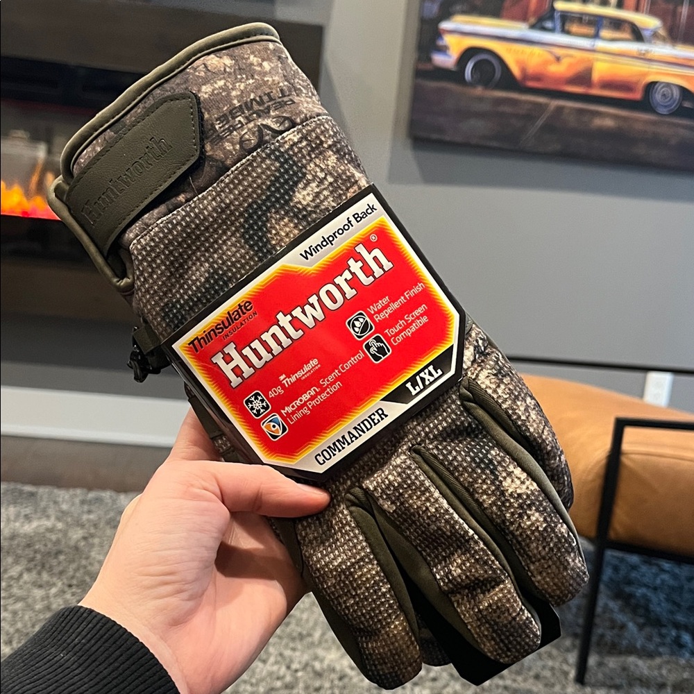 Huntworth Camouflage Waterproof Gloves size L/XL